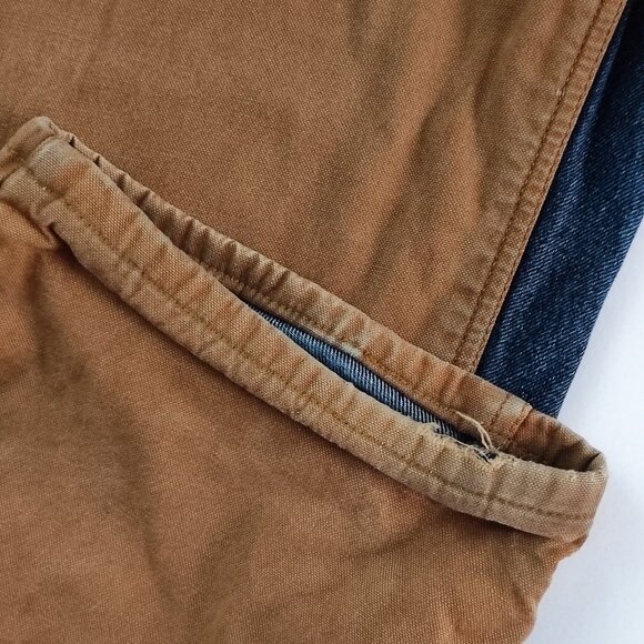 Work Mate heavy duty jeans men's size 40X32 denim blue with brown canvas - Picture 11 of 15